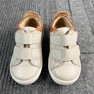 Old Soles Toddler Leather Sneakers Grey Tan Double Strap Shoes EU 22 US 6 Kids